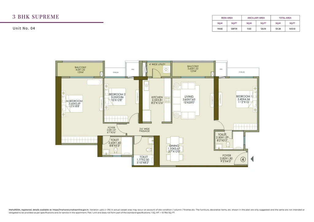 L&T Ahana — Floor Plan 3
